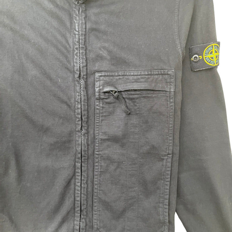 Men's Applique Logo OverShirt Black Size M