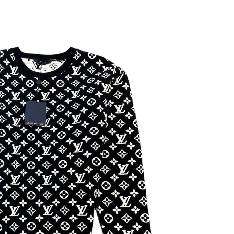 Men's Monogram Jacquard Sweatshirt Black Size M