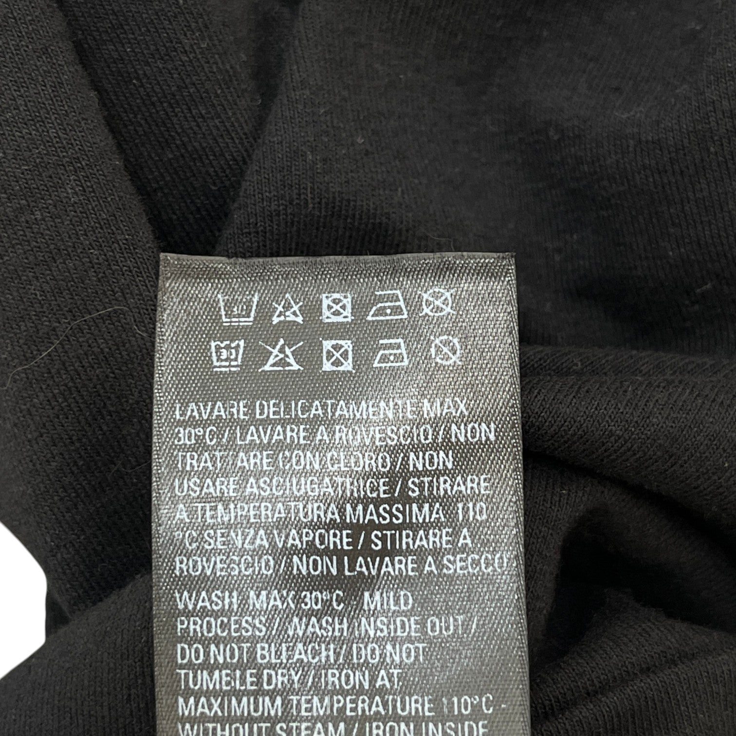 Men's Plain Cotton Shrunk Collection T-Shirt Black Size M - Photo 7