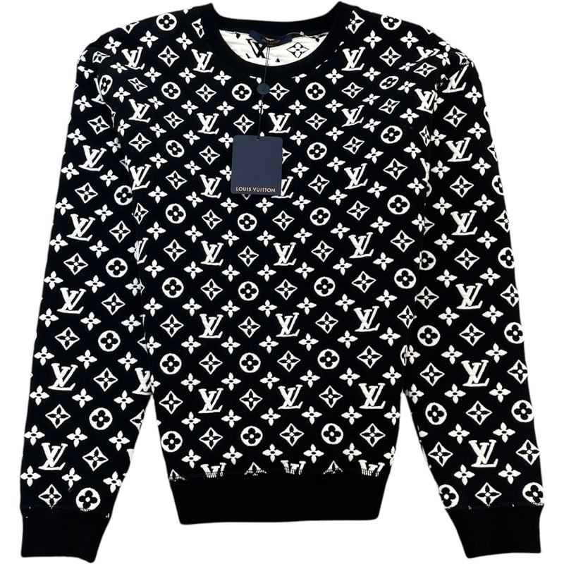 Men's Monogram Jacquard Sweatshirt Black Size M