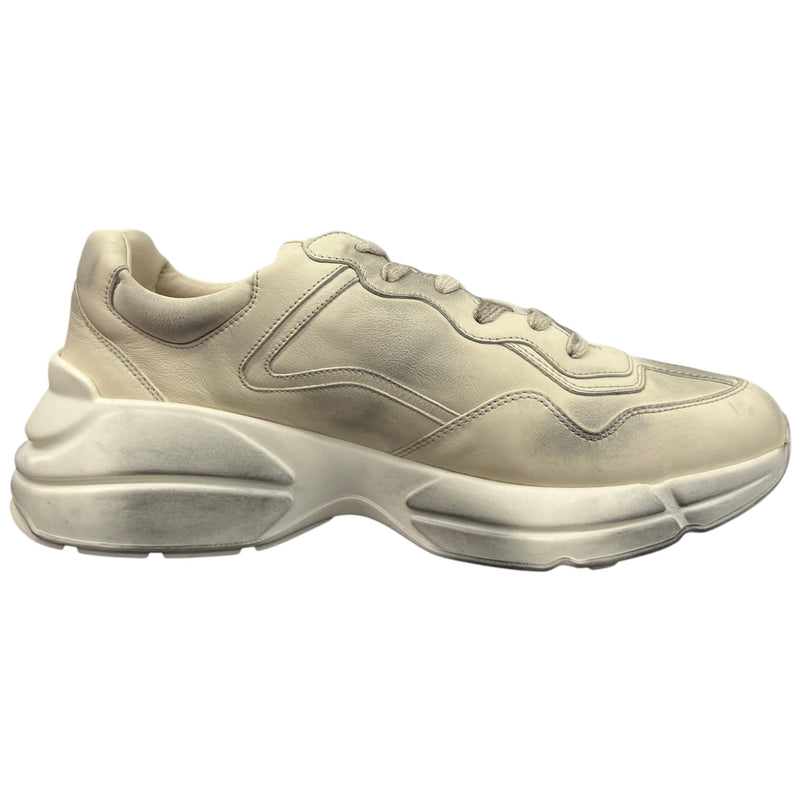 Men's Rhyton Distressed Low Trainers Beige Size UK 9 / EU 43