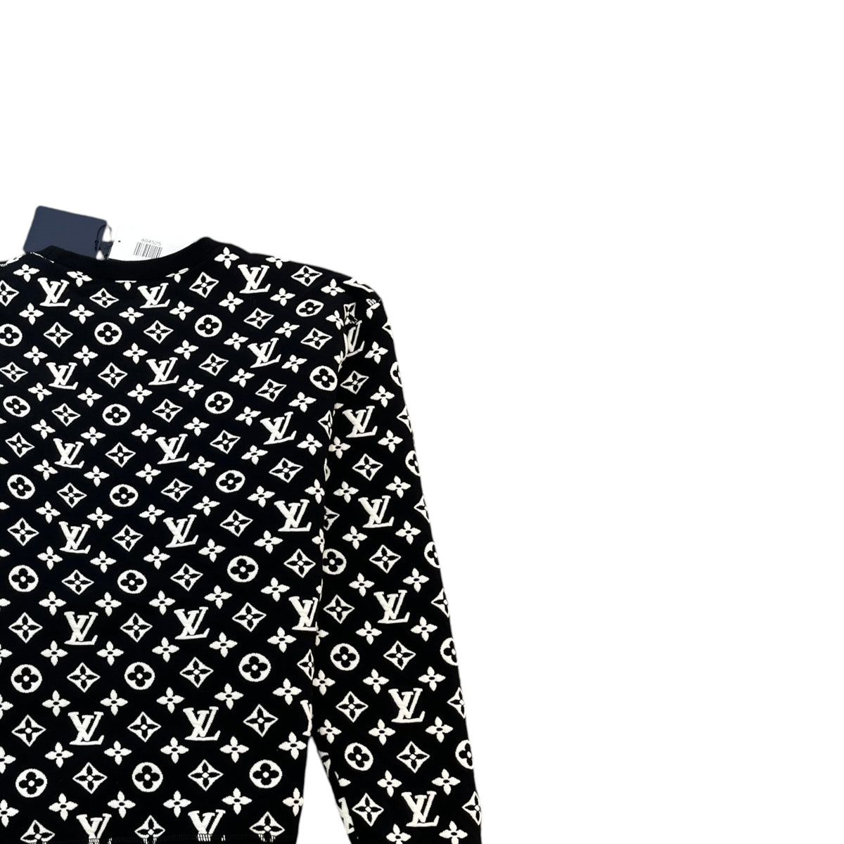 Men's Monogram Jacquard Sweatshirt Black Size M - Photo 4