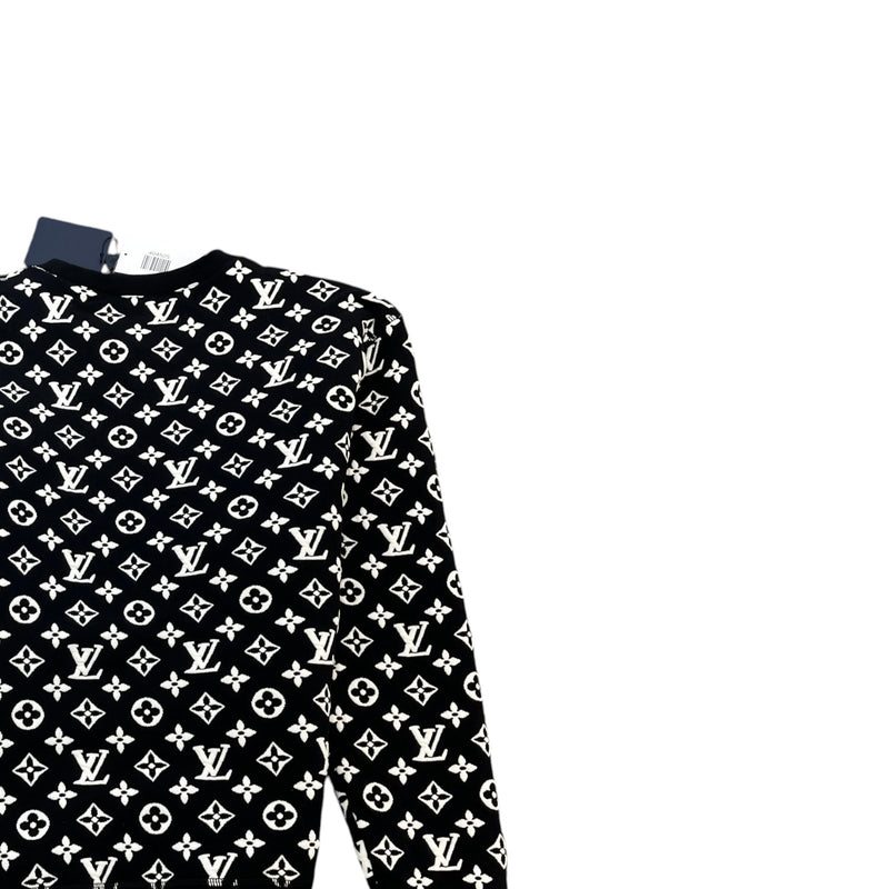 Men's Monogram Jacquard Sweatshirt Black Size M