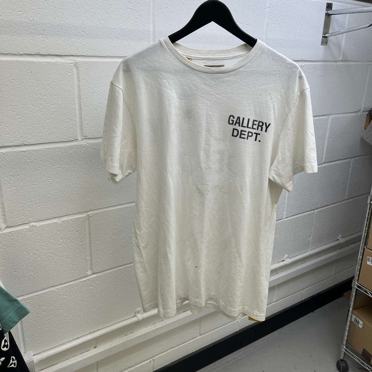 Men's Logo Print T-Shirt White Size M - Photo 9