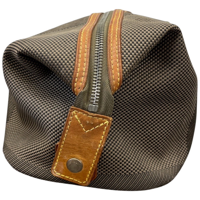Men's Damier Geant Albatros Toiletry Bag Khaki