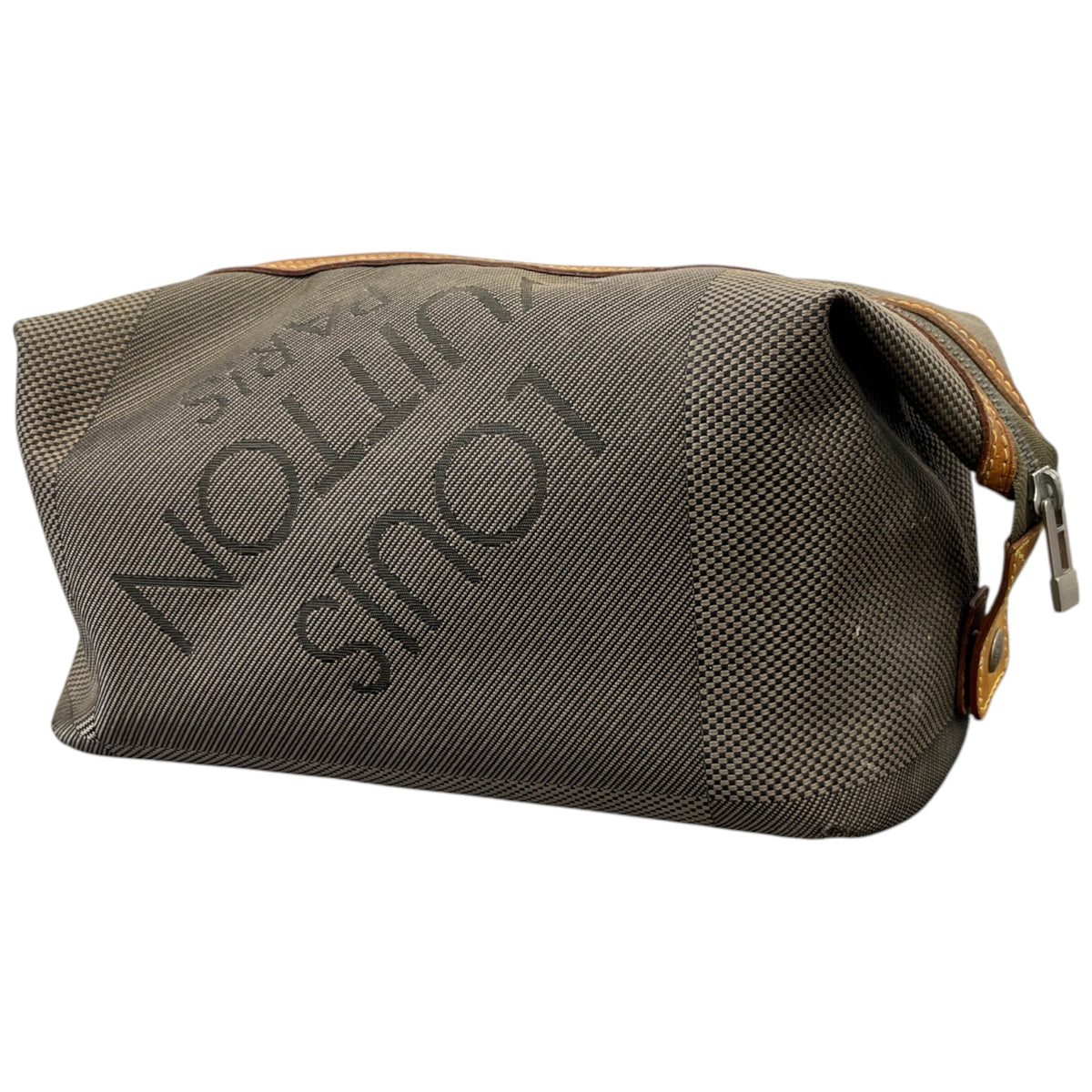 Men's Damier Geant Albatros Toiletry Bag Khaki - Photo 8