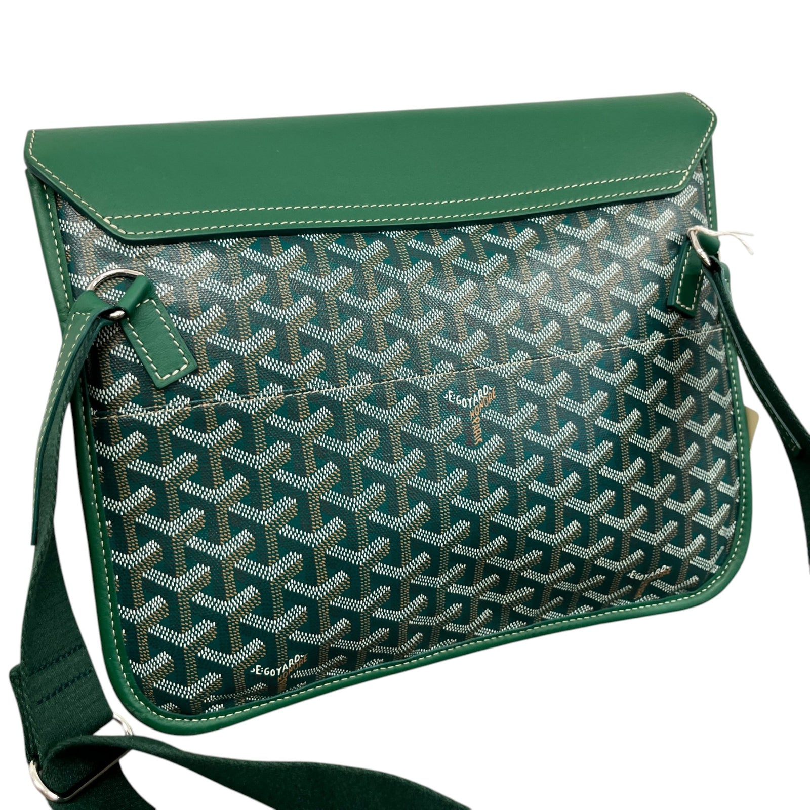 Men's Coursier Messenger Bag Green - Photo 8