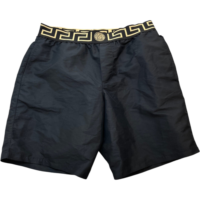 Men's Greca Border Swim Shorts Black Size S