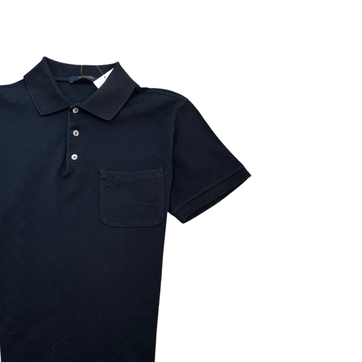 Men's Embroidered Logo Polo Shirt Black Size S - Photo 3
