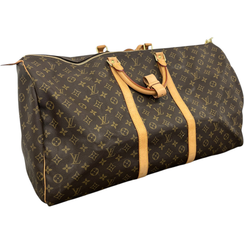 Women's Monogram Keepall 60 Travel Bag Brown