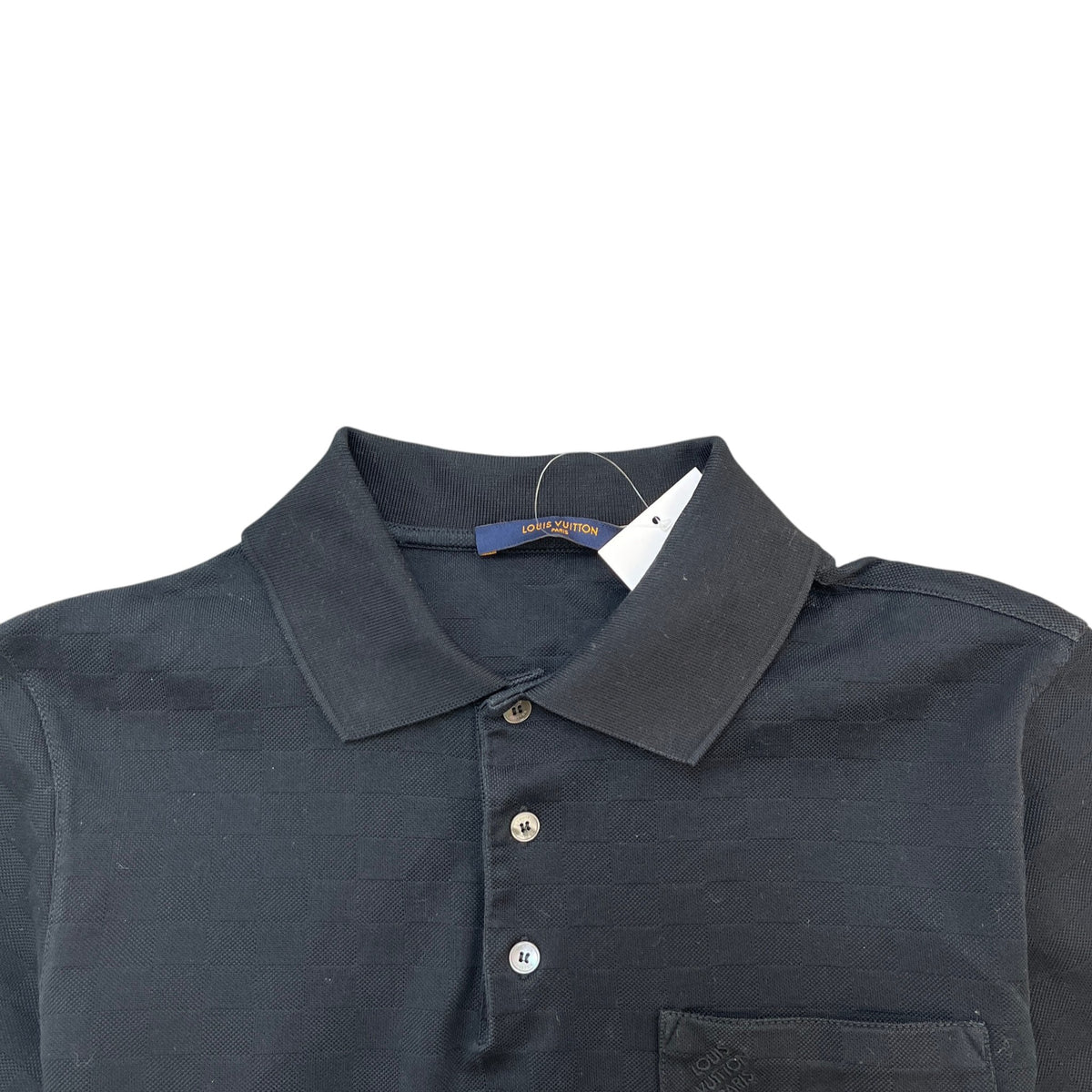 Men's Embroidered Logo Polo Shirt Black Size S - Photo 5