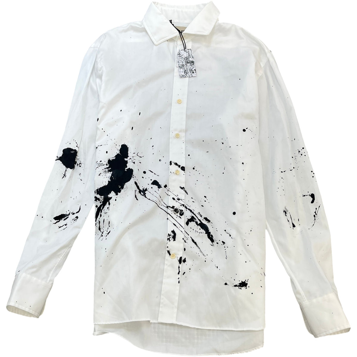 Men's Collins Long Sleeve Shirt White Size L - Photo 1