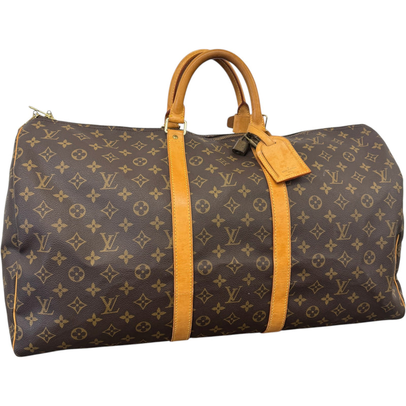 Men's Keepall Bandoulière 55 Travel Bag Brown