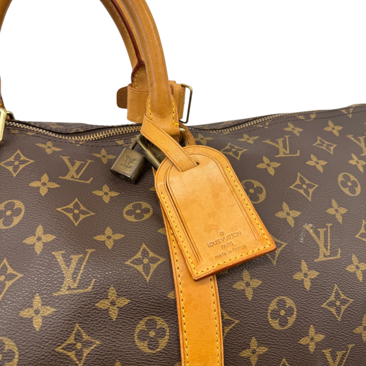 Men's Keepall Bandoulière 55 Travel Bag Brown - Photo 6