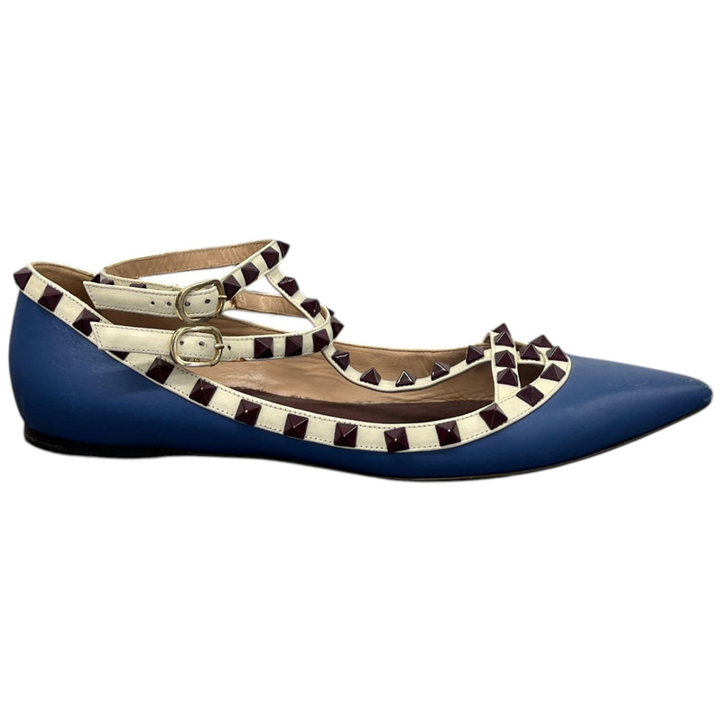 Women's Rockstud Mules Blue Size UK 6.5 / EU 39.5