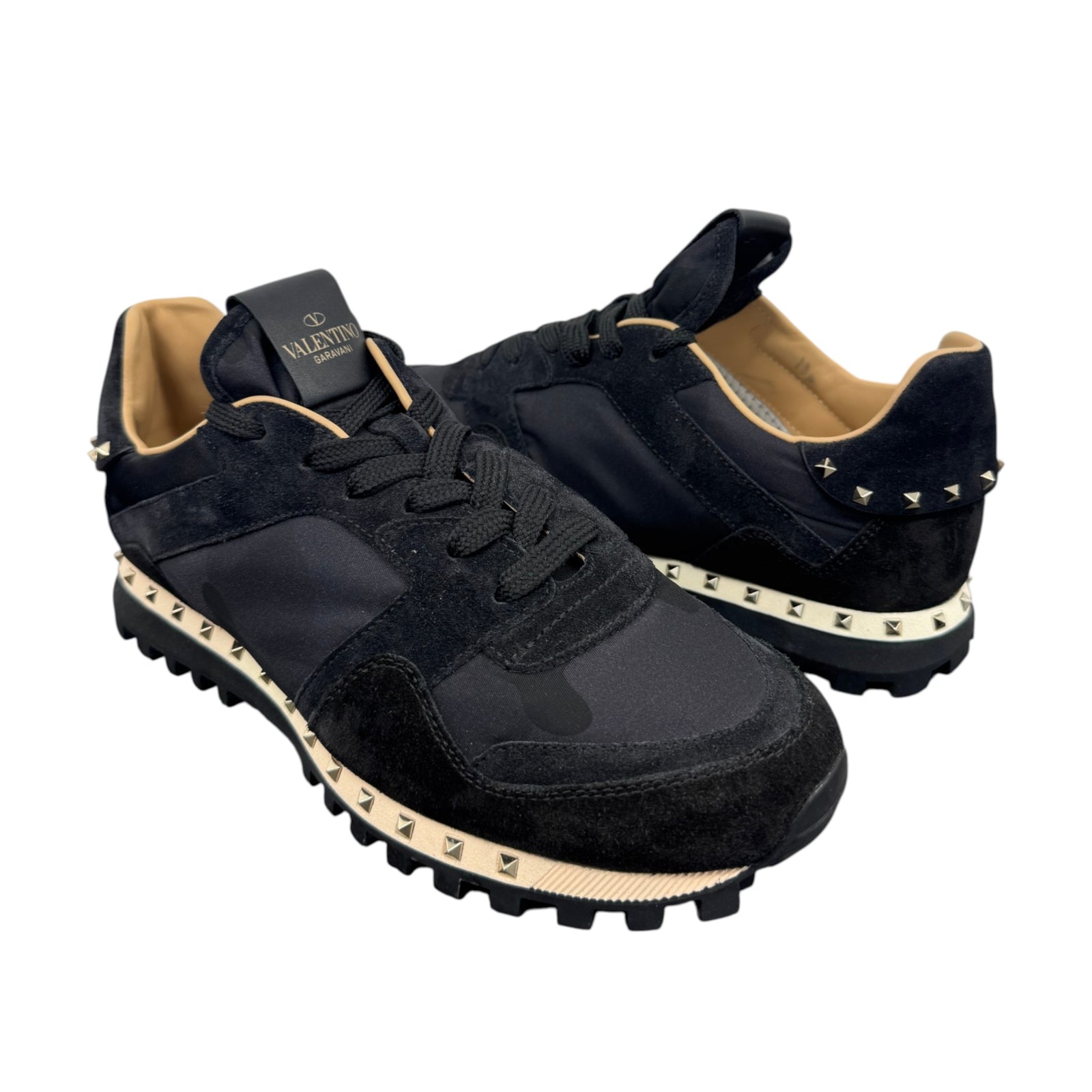 Men's Rockstud Low Trainers Black Size EU 41 / UK 7 - Photo 3