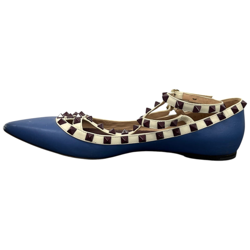 Women's Rockstud Mules Blue Size UK 6.5 / EU 39.5