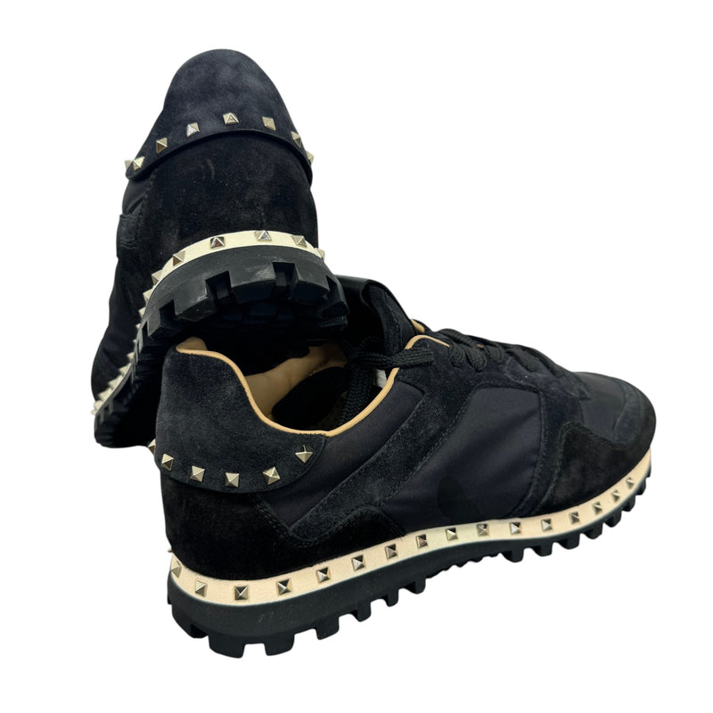 Men's Rockstud Low Trainers Black Size EU 41 / UK 7