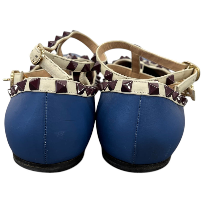 Women's Rockstud Mules Blue Size UK 6.5 / EU 39.5