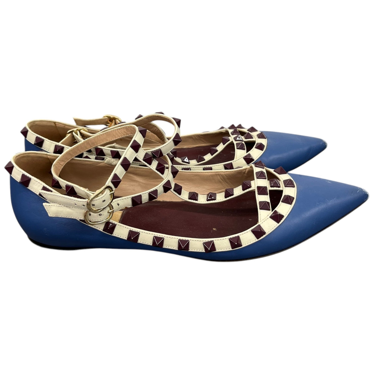 Women's Rockstud Mules Blue Size UK 6.5 / EU 39.5 - Photo 8