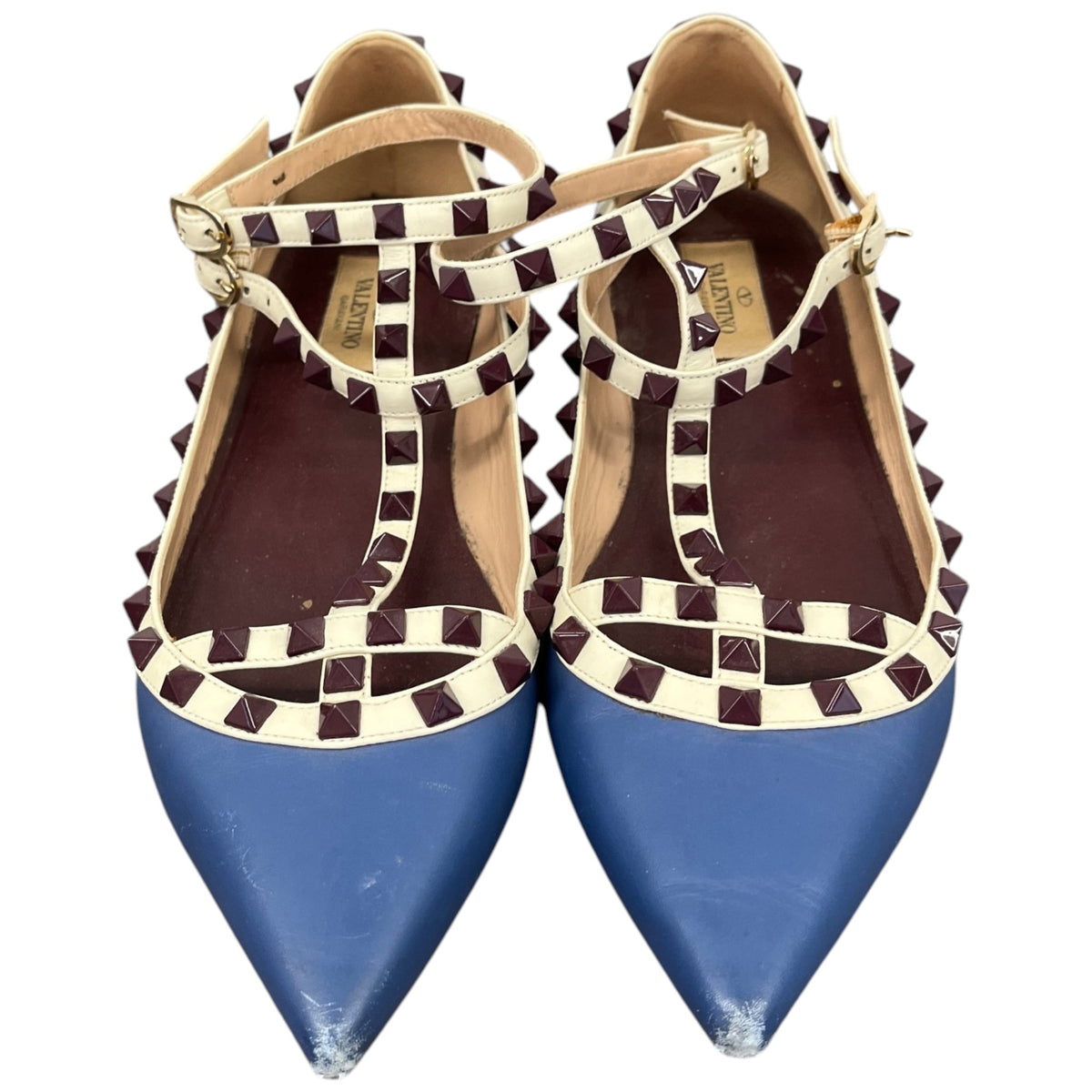 Women's Rockstud Mules Blue Size UK 6.5 / EU 39.5 - Photo 6
