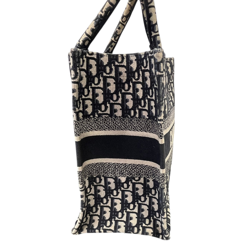 Women's Oblique Canvas Tote Medium Handbag Navy