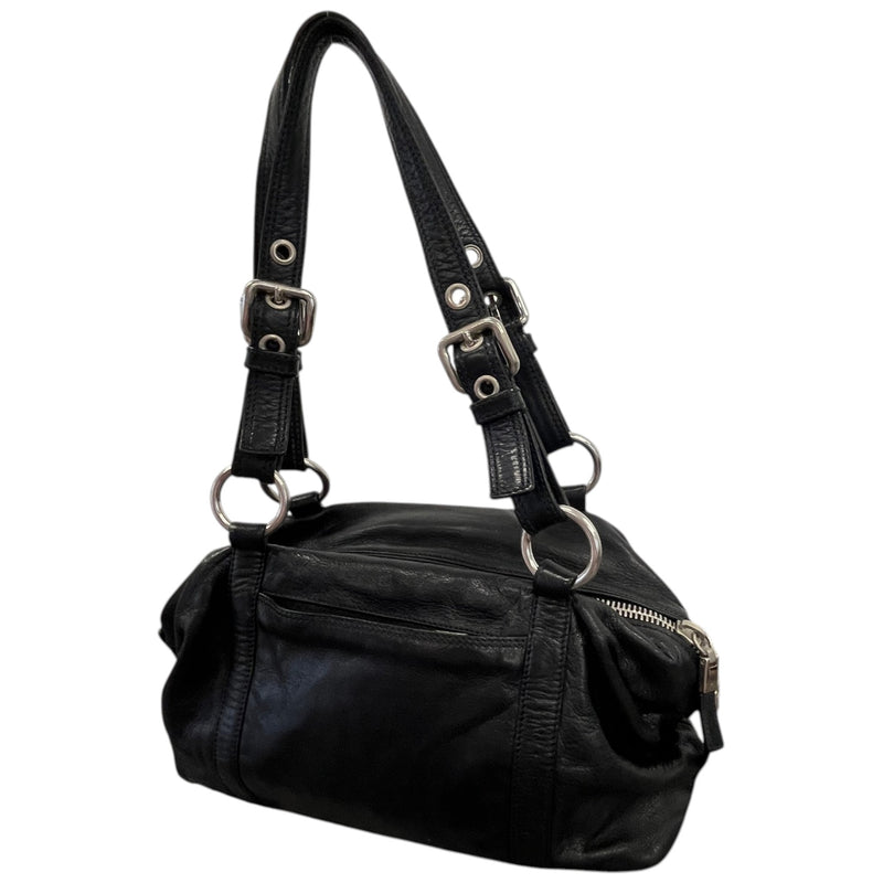Women's Triangle Plaque Handbag Black