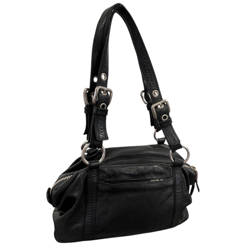 Women's Triangle Plaque Handbag Black