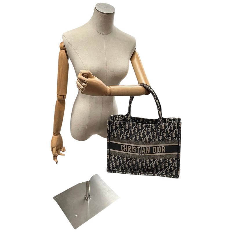 Women's Oblique Canvas Tote Medium Handbag Navy