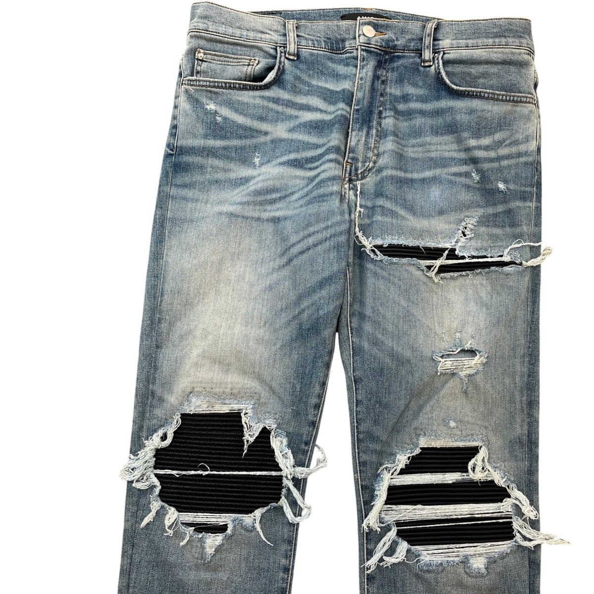 Men's MX1 Distressed Jeans Blue Size XL / W36 - Photo 6