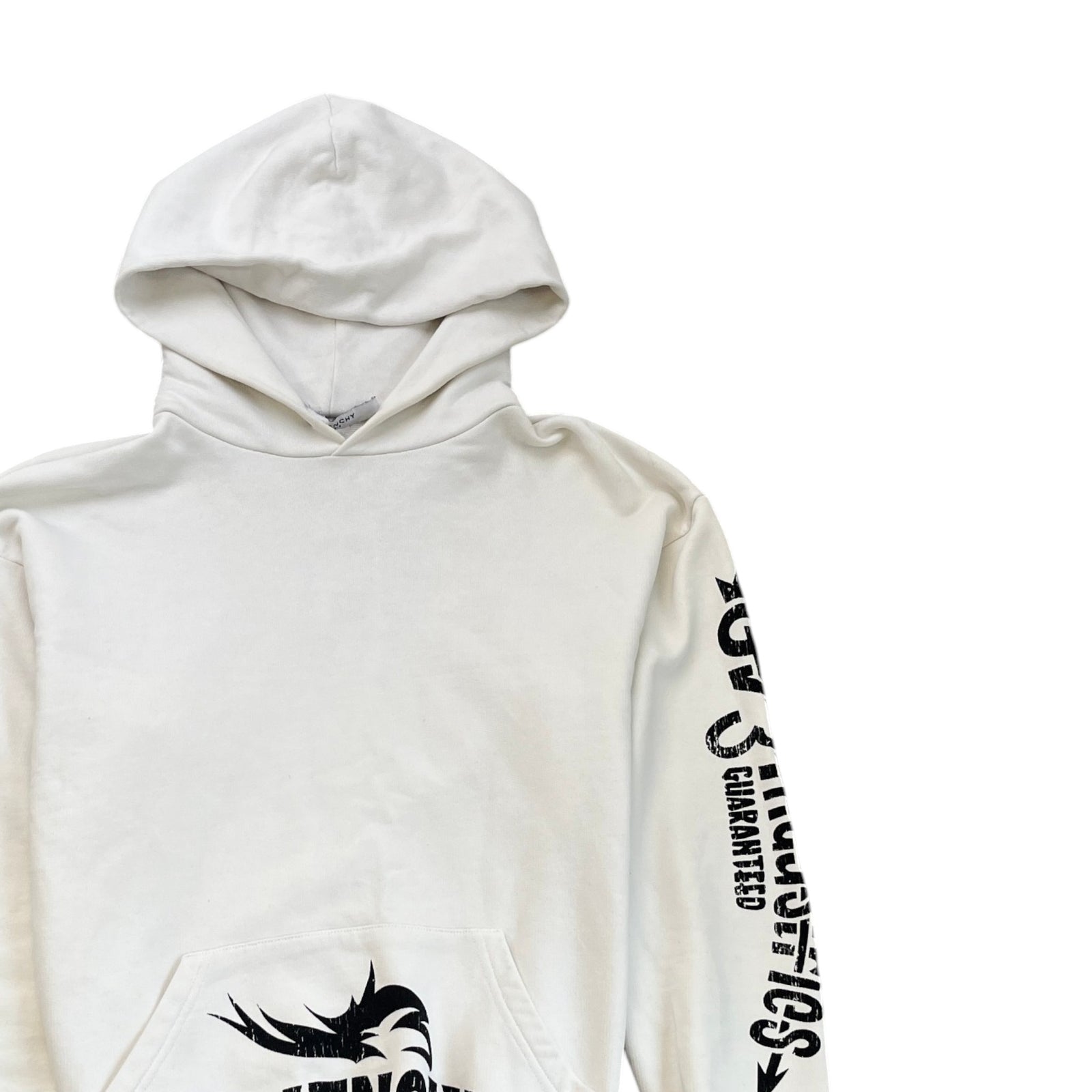 Men's Logo Print Hoodie White Size S - Photo 3