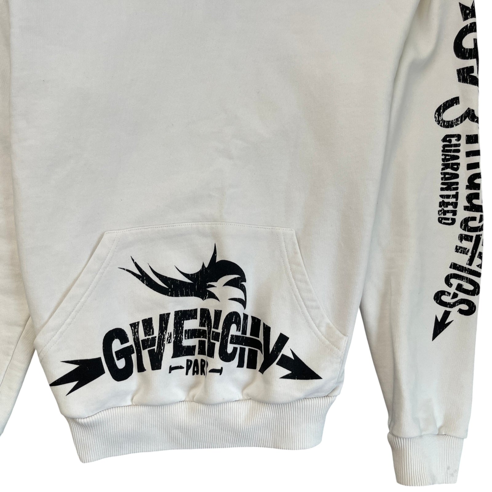 Men's Logo Print Hoodie White Size S - Photo 5