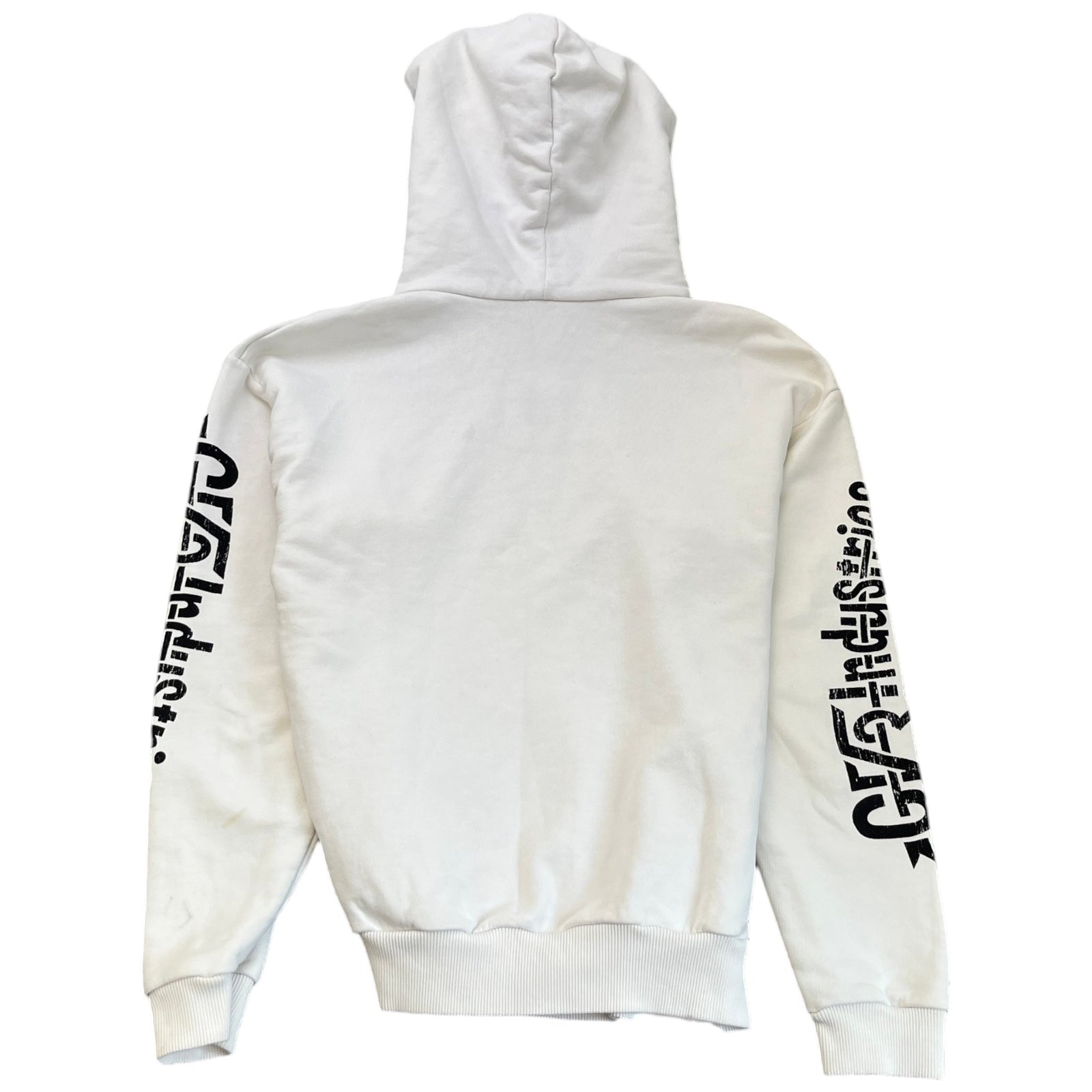 Men's Logo Print Hoodie White Size S - Photo 2