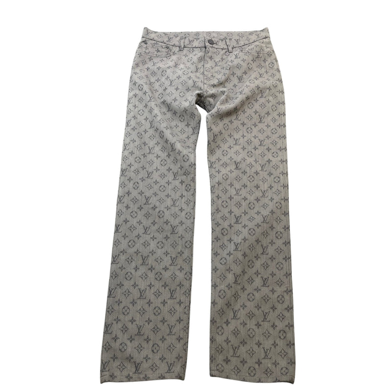 Men's Monogram Slim Jeans Grey Size Waist 31"