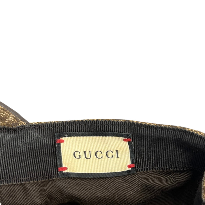 Men's GG Supreme Web Stripe Cap Beige Size L