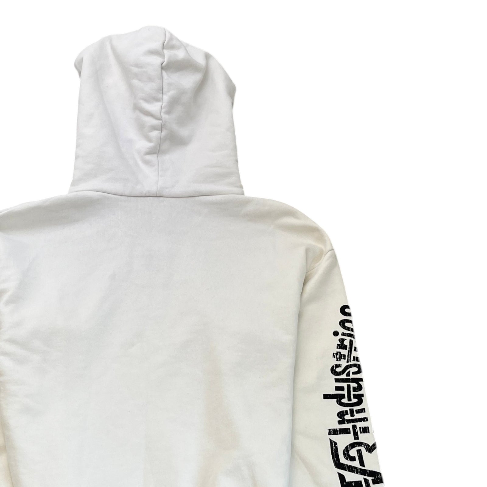 Men's Logo Print Hoodie White Size S - Photo 4