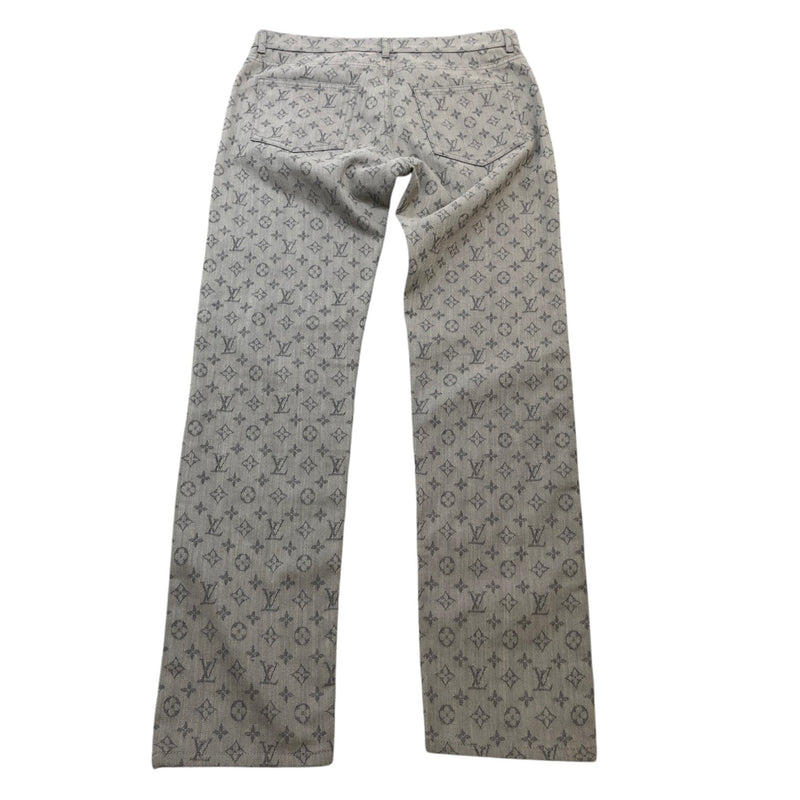 Men's Monogram Slim Jeans Grey Size Waist 31"