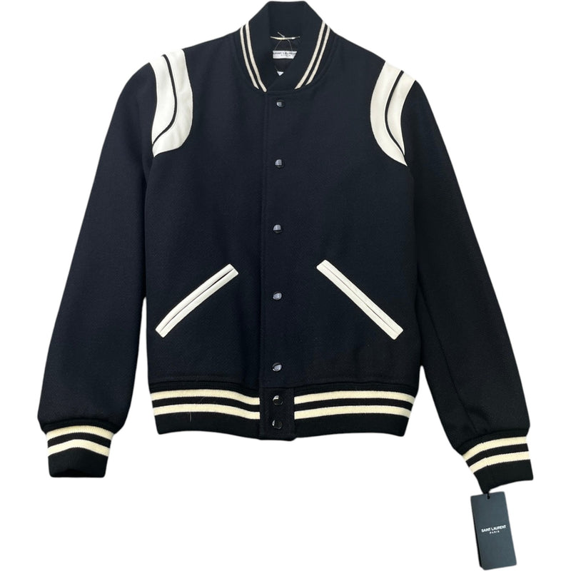 Men's Teddy Varsity Jacket Black Size L