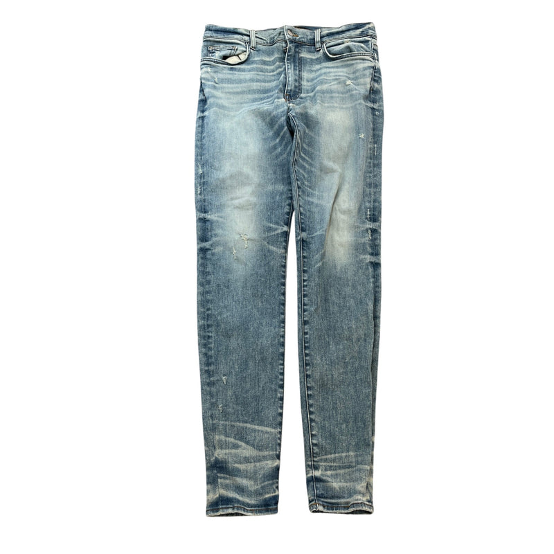 Men's Distressed Skinny Jeans Blue Size XL / W36