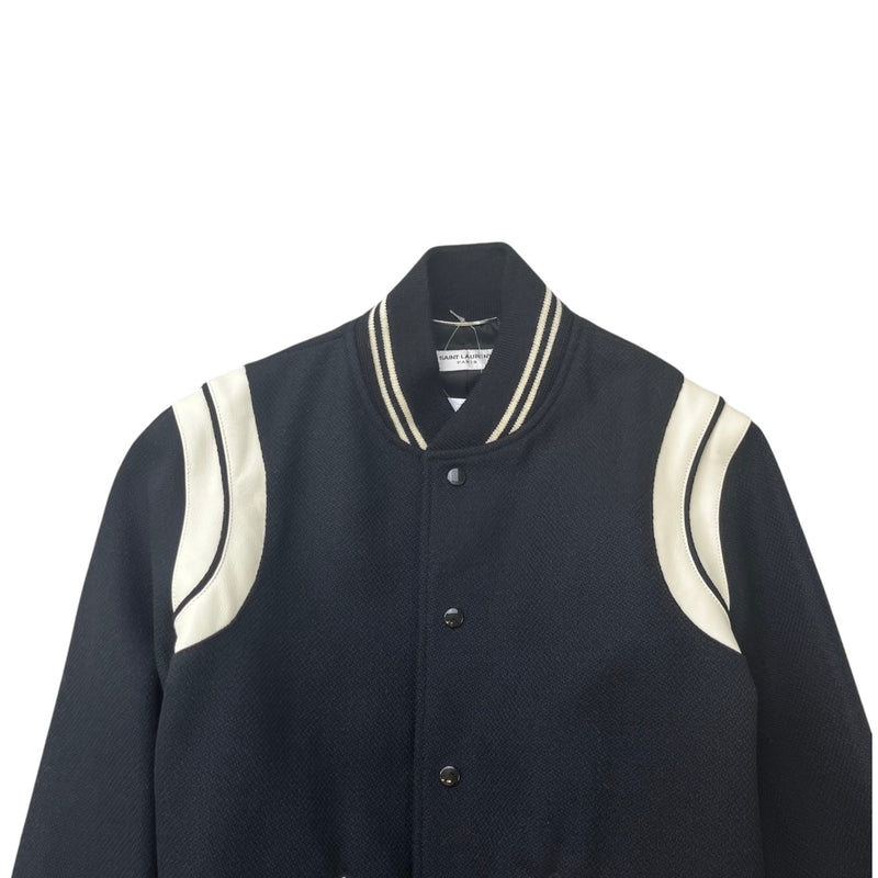 Men's Teddy Varsity Jacket Black Size L