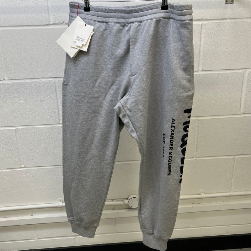 Men's Graffiti Logo Joggers Grey Size XXL