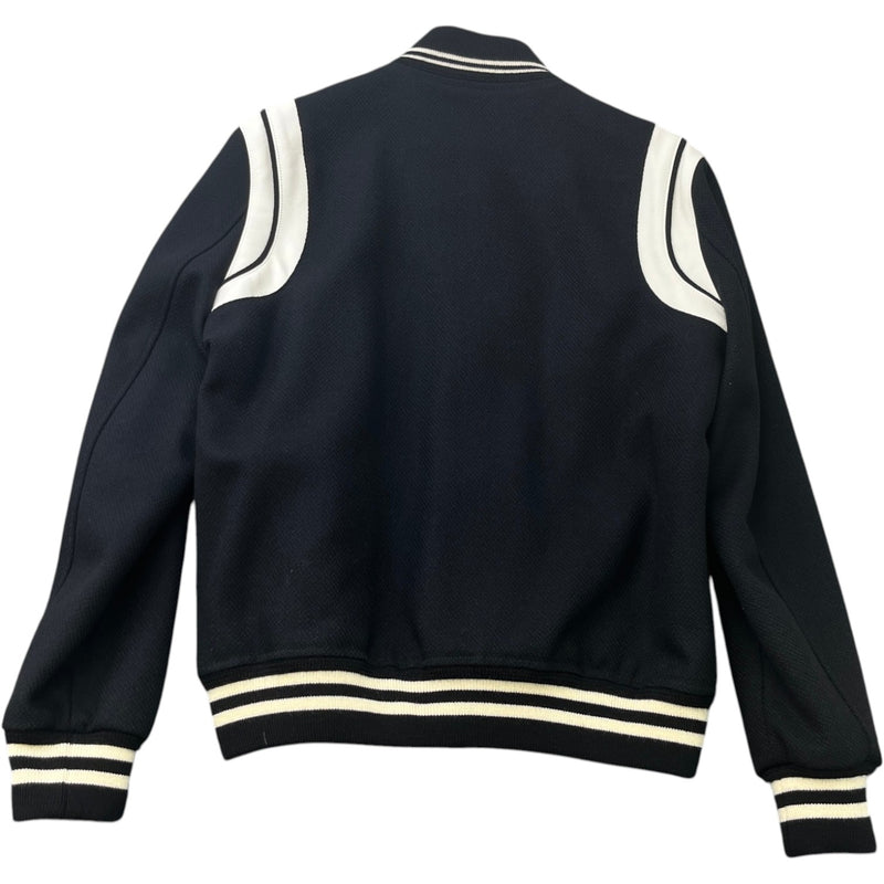 Men's Teddy Varsity Jacket Black Size L
