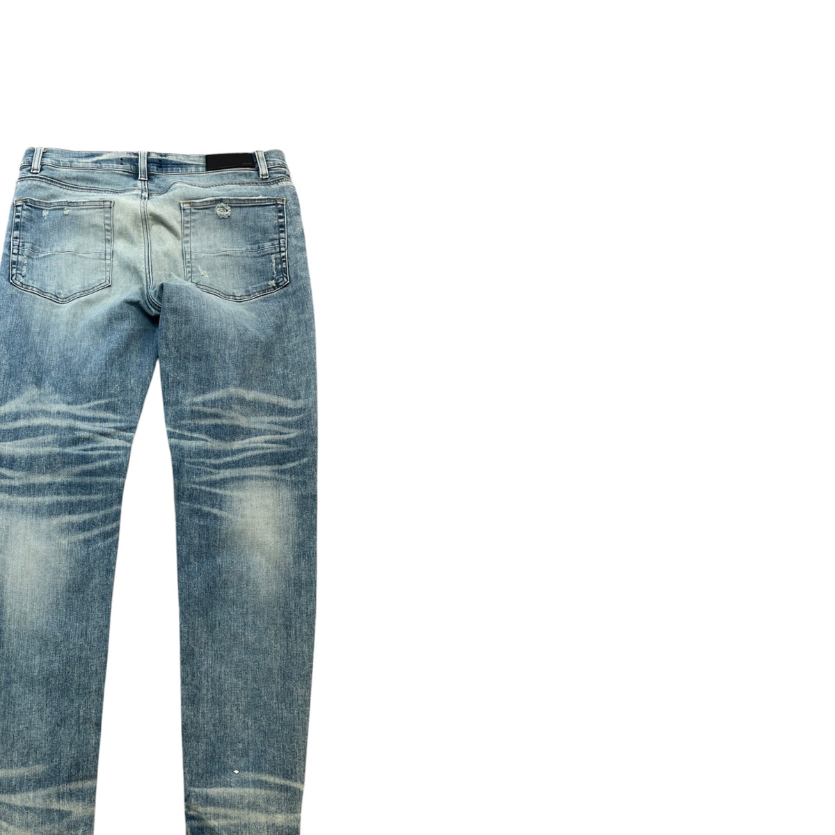 Men's Distressed Skinny Jeans Blue Size XL / W36 - Photo 4