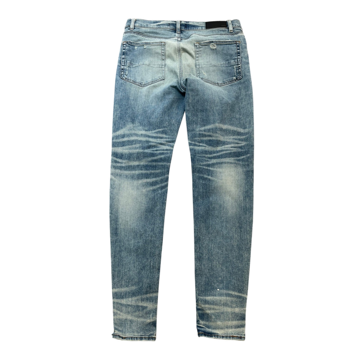 Men's Distressed Skinny Jeans Blue Size XL / W36 - Photo 2