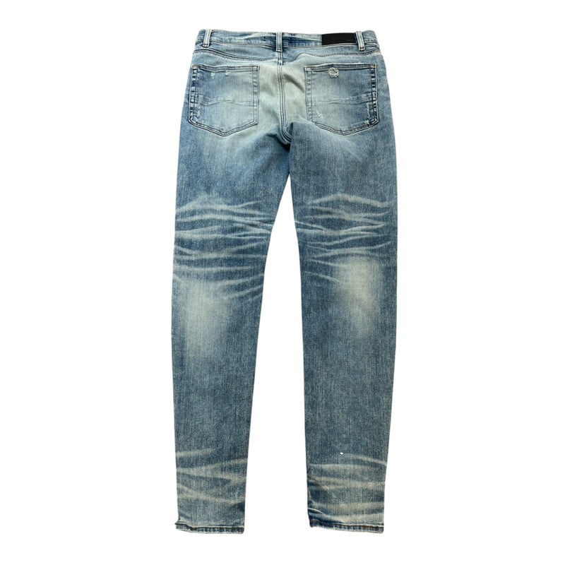 Men's Distressed Skinny Jeans Blue Size XL / W36