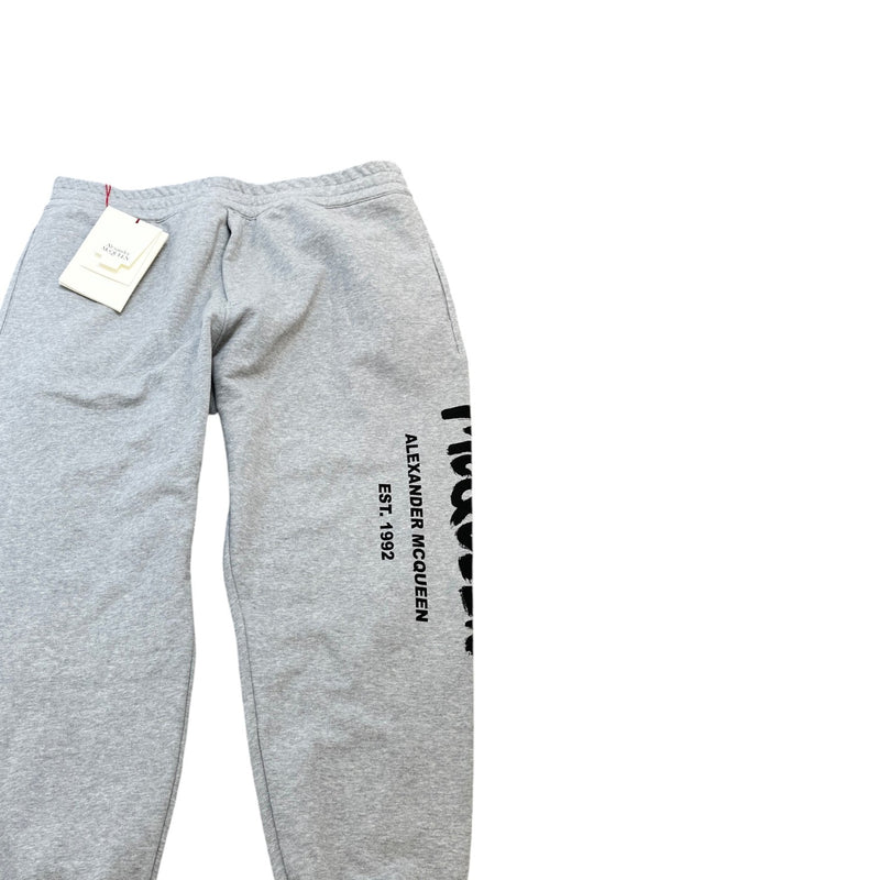 Men's Graffiti Logo Joggers Grey Size XXL