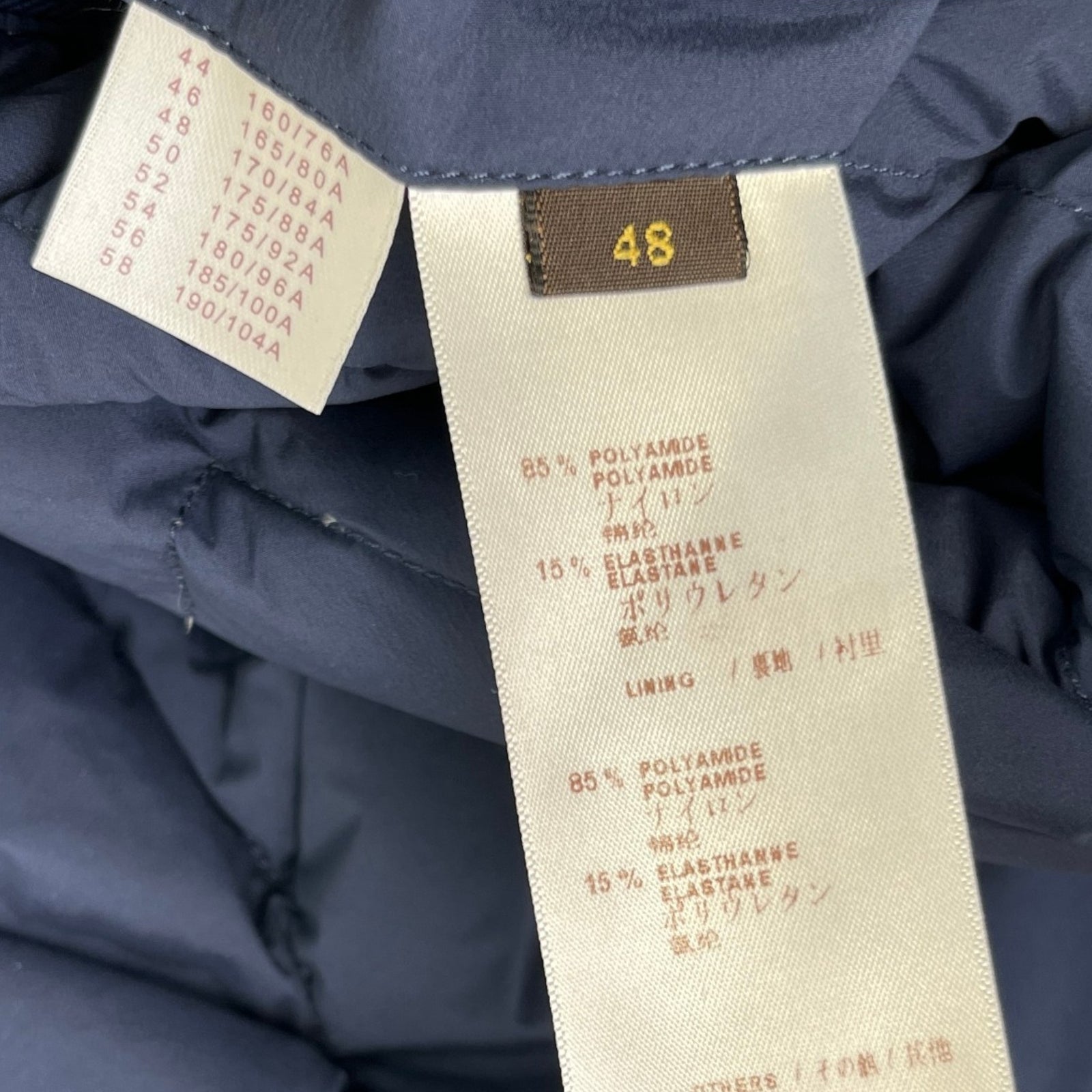 Men's Nylon Outer Shell Chevron Quilting Down Jacket Navy Size IT 48 / M - Photo 8