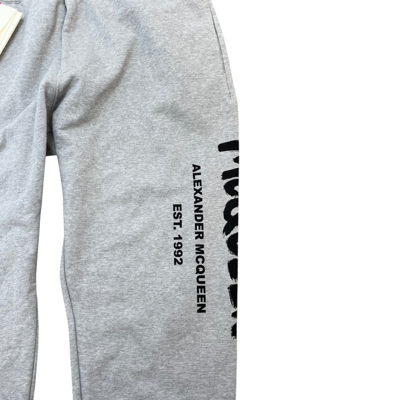 Men's Graffiti Logo Joggers Grey Size XXL
