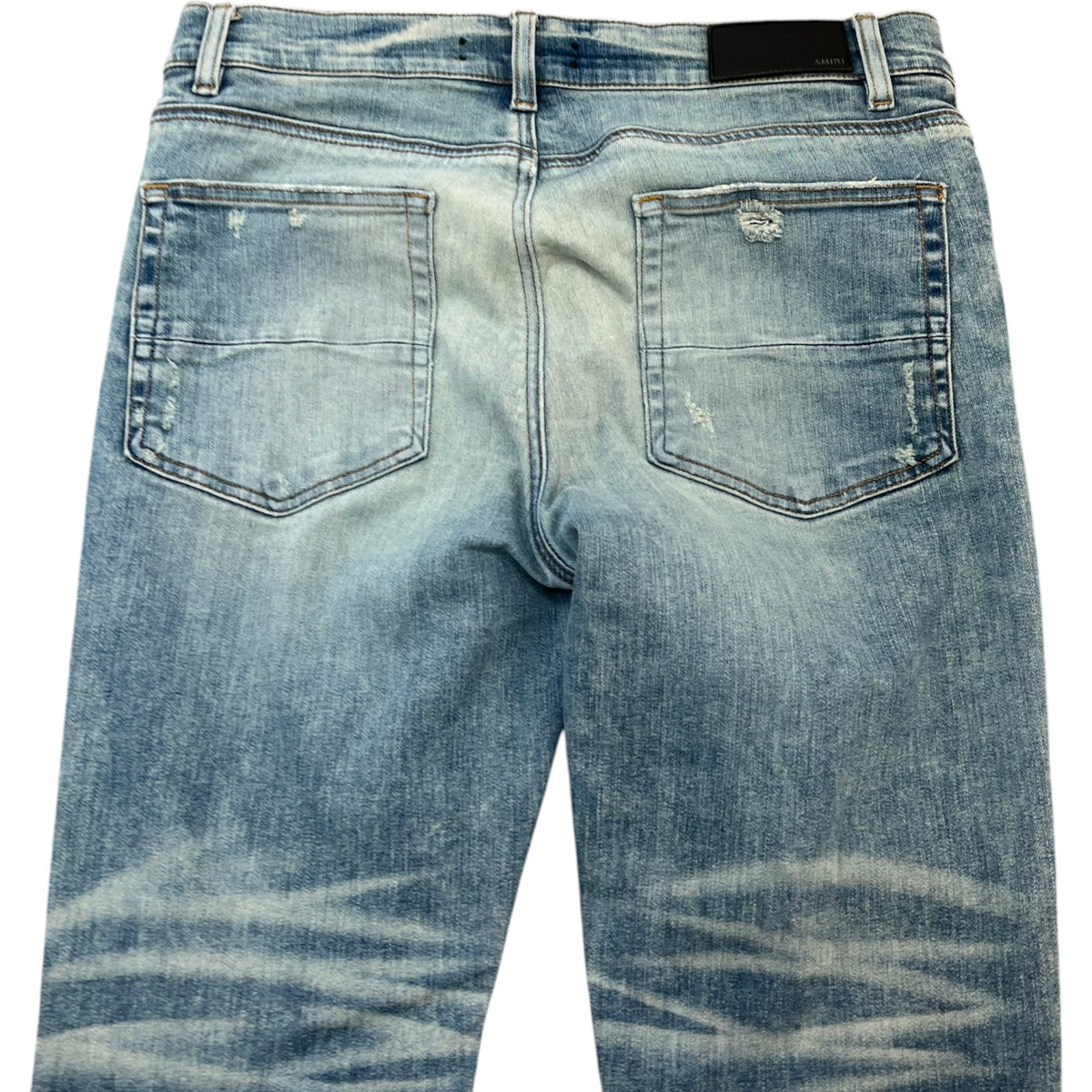 Men's Distressed Skinny Jeans Blue Size XL / W36 - Photo 6