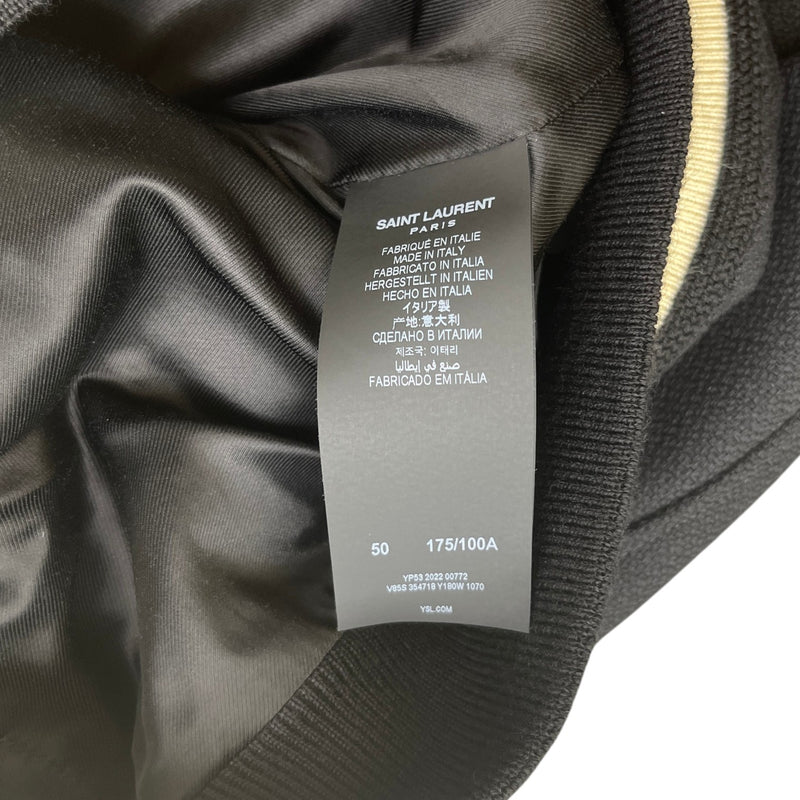 Men's Teddy Varsity Jacket Black Size L